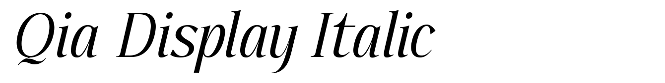 Qia Display Italic